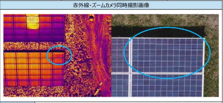 赤外線・ズームカメラ同時撮影画像